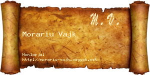 Morariu Vajk névjegykártya